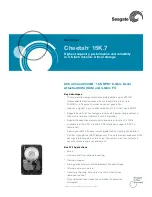 Preview for 1 page of Seagate CHEETAH 15K.7 FC ST3450857FC Datasheet