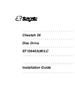 Preview for 1 page of Seagate Cheetah 36 Installation Manual