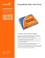 Seagate CompactFlash 1168 Datasheet preview