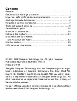 Preview for 2 page of Seagate Elite 47 Installation Manual