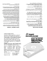 Preview for 1 page of Seagate Medalist 1720 Quick Installation Manual