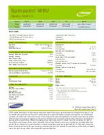 Preview for 1 page of Seagate Spinpoint M8U Feature Overview