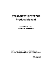 Предварительный просмотр 1 страницы Seagate ST251 Product Manual