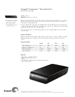 Preview for 1 page of Seagate ST305004EXA101-RK - 500 GB USB 2.0 External Desktop Hard Drive Datasheet