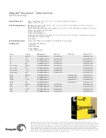 Preview for 2 page of Seagate ST305004EXA101-RK - 500 GB USB 2.0 External Desktop Hard Drive Datasheet