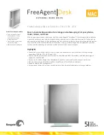 Seagate ST305005FJA105-RK - FreeAgent Desk For Mac 500 GB USB 2.0/FireWire 800 Desktop External Hard Drive Datasheet preview