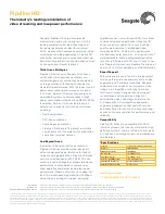 Preview for 2 page of Seagate ST31000322CS - Pipeline HD 1 TB Hard Drive Product Overview