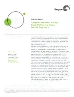 Seagate ST31000SCA109-RK - Showcase 1 TB External Hard Drive Datasheet preview