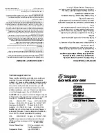 Preview for 1 page of Seagate ST31081A Quick Installation Manual