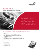 Preview for 1 page of Seagate ST3146707LW - Cheetah 146 GB Hard Drive Datasheet