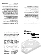 Seagate ST32161A Quick Installation Manual preview