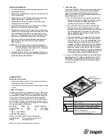 Preview for 2 page of Seagate ST32161A Quick Installation Manual