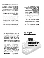 Preview for 1 page of Seagate ST3541A Quick Installation Manual