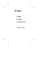 Preview for 1 page of Seagate ST9100A Installation Manual