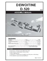 Seagull Models DEWOITINE D.520 Instruction Manual preview