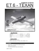 Seagull Models ET 6 - TEXAN Assembly Manual preview