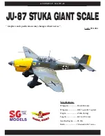 Preview for 1 page of Seagull Models JU-87 STUKA Assembly Manual