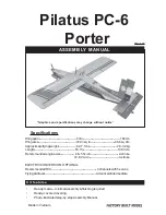 Preview for 1 page of Seagull Models Pilatus PC-6 Porter Assembly Manual