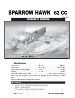 Seagull Models SPARROW HAWK 62 CC Assembly Manual preview