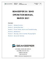 Предварительный просмотр 2 страницы Seakeeper 20HD Operation Manual