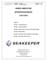 Предварительный просмотр 3 страницы Seakeeper 8000 GYRO Operation Manual