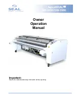 Preview for 1 page of SEAL AquaSEAL SW-2600 Owner'S Operation Manual