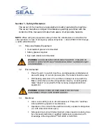 Preview for 11 page of SEAL AquaSEAL SW-2600 Owner'S Operation Manual