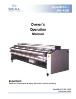 SEAL AquaSEAL SW-4000 Owner'S Operation Manual preview