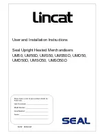 Preview for 1 page of SEAL Lincat UM50 User And Installation Instructions Manual