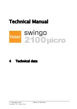 Preview for 14 page of Sealed Air Diversey Care TASKI swingo 2100 micro Technical Manual