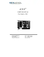 Предварительный просмотр 1 страницы SeaLevel ACB II 3061 User Manual