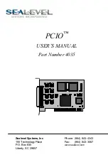 SeaLevel PCIO 4035 User Manual предпросмотр