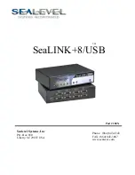 SeaLevel SeaLINK+8/USB User Manual предпросмотр