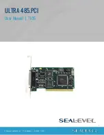 SeaLevel ULTRA 485.PCI User Manual preview