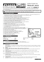 Preview for 1 page of Sealey 2500LE Instructions