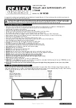 Sealey 3015CXD Instructions preview