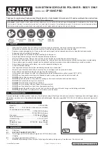 Sealey CP108VCPBO Quick Start Manual preview