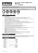 Preview for 1 page of Sealey CP20VSDS Manual