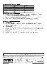 Preview for 2 page of Sealey CRM10.V5 Instructions