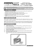 Preview for 1 page of Sealey ct610 Instructions