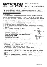 Предварительный просмотр 2 страницы Sealey Electrospot7001 Instruction Manual