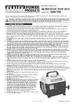 Preview for 1 page of Sealey GG0720 Instructions