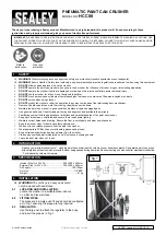 Preview for 1 page of Sealey HCC08 Manual