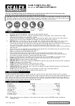 Sealey hp1000.V2 Instructions preview