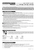 Sealey HP1000 Instructions предпросмотр