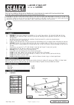 Preview for 1 page of Sealey LAD002 Quick Start Manual