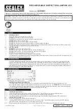 Preview for 1 page of Sealey LED1001 Quick Start Manual