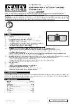 Предварительный просмотр 1 страницы Sealey LED190T Instructions