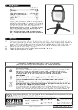 Preview for 2 page of Sealey LED360F Series Instructions