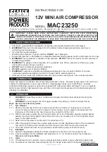 Preview for 1 page of Sealey MAC23250 Instructions